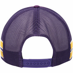 Purple Los Angeles Lakers '47 Sidebrand Stripes Trucker Adjustable Hat | NBA
