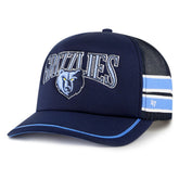 Navy Memphis Grizzlies '47 Sidebrand Stripes Trucker Adjustable Hat | NBA
