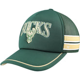 Hunter Green Milwaukee Bucks '47 Sidebrand Stripes Trucker Adjustable Hat | NBA