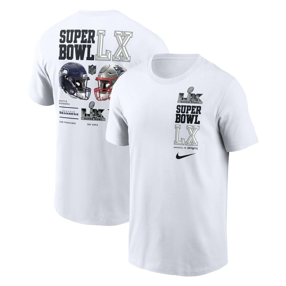 New England Patriots vs. Seattle Seahawks Super Bowl LX Dueling T-Shirt | NFL Near me