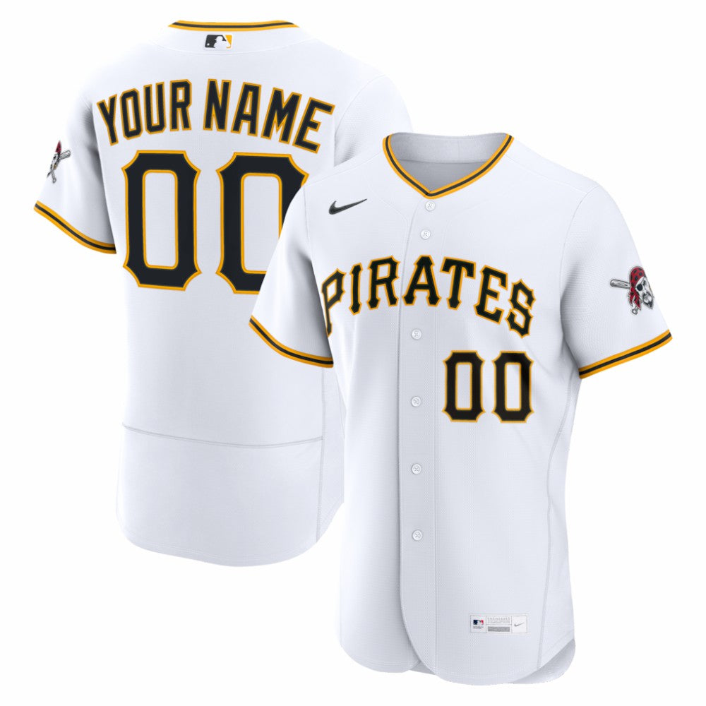 Pittsburgh Pirates Nike Home Authentic Custom Jersey - MLB Jerseys