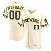 Milwaukee Brewers Nike Home Authentic Custom Jersey - MLB Jerseys