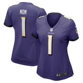Baltimore Ravens Number 1 Mom Women's Game Jersey | NFL New