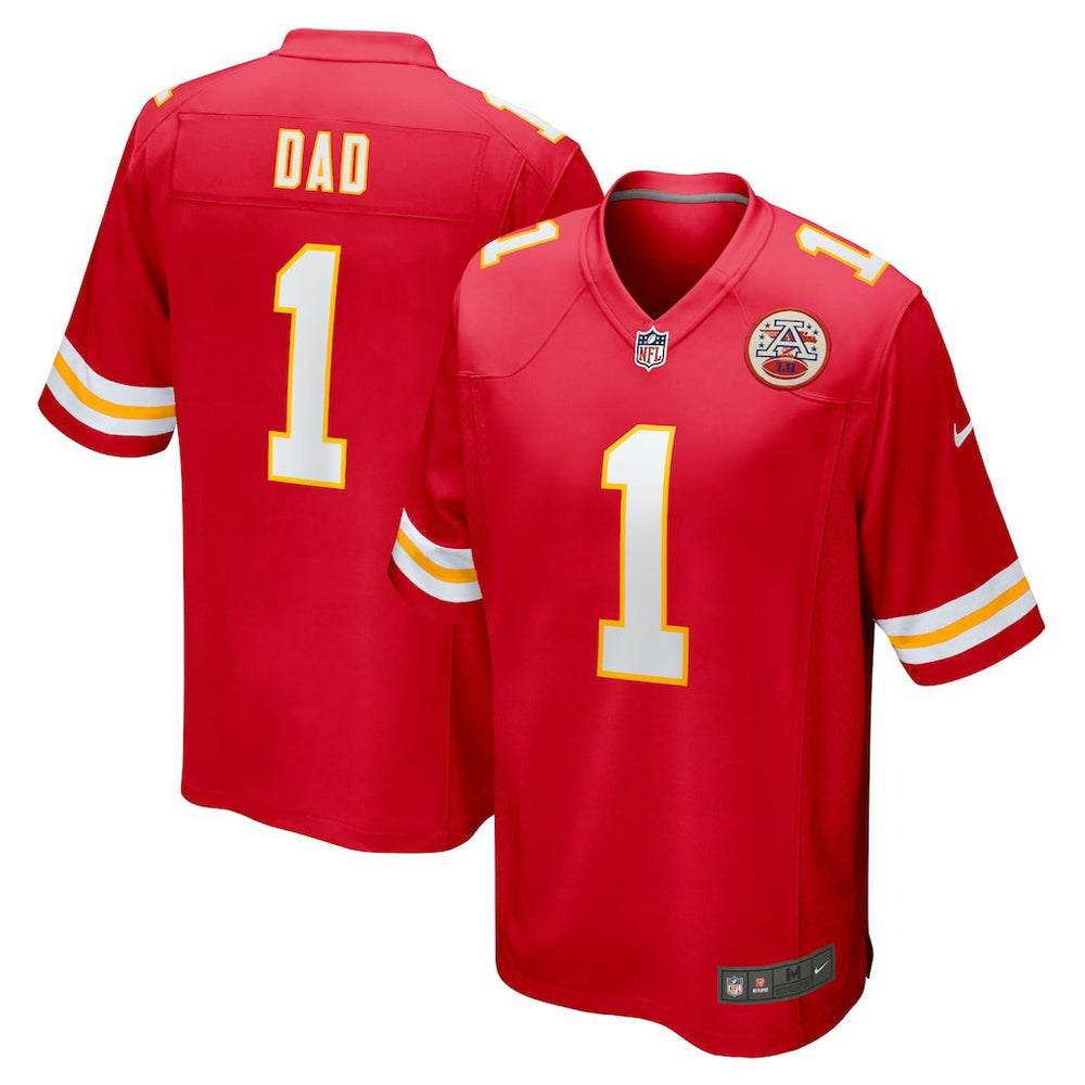 Kansas City Chiefs Number 1 Dad Game Jersey | NFL Hot