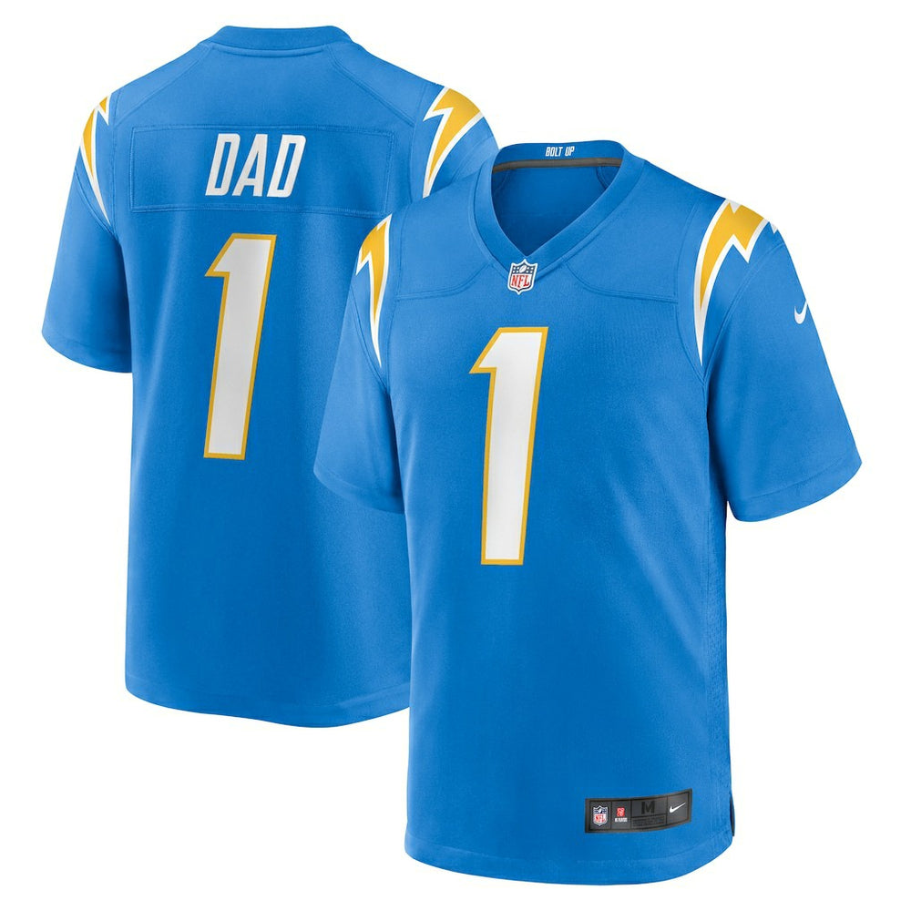 Los Angeles Chargers Number 1 Dad Game Jersey | NFL Discount