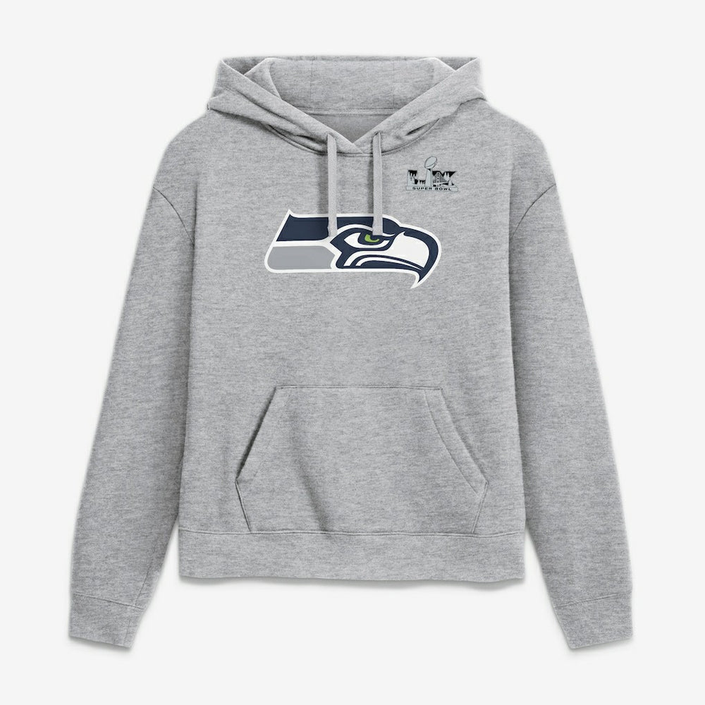 Seattle Seahawks Jaxon Smith-Njigba Women's Super Bowl LX Champions Patch Name & Number Hoodie | NFL Hot