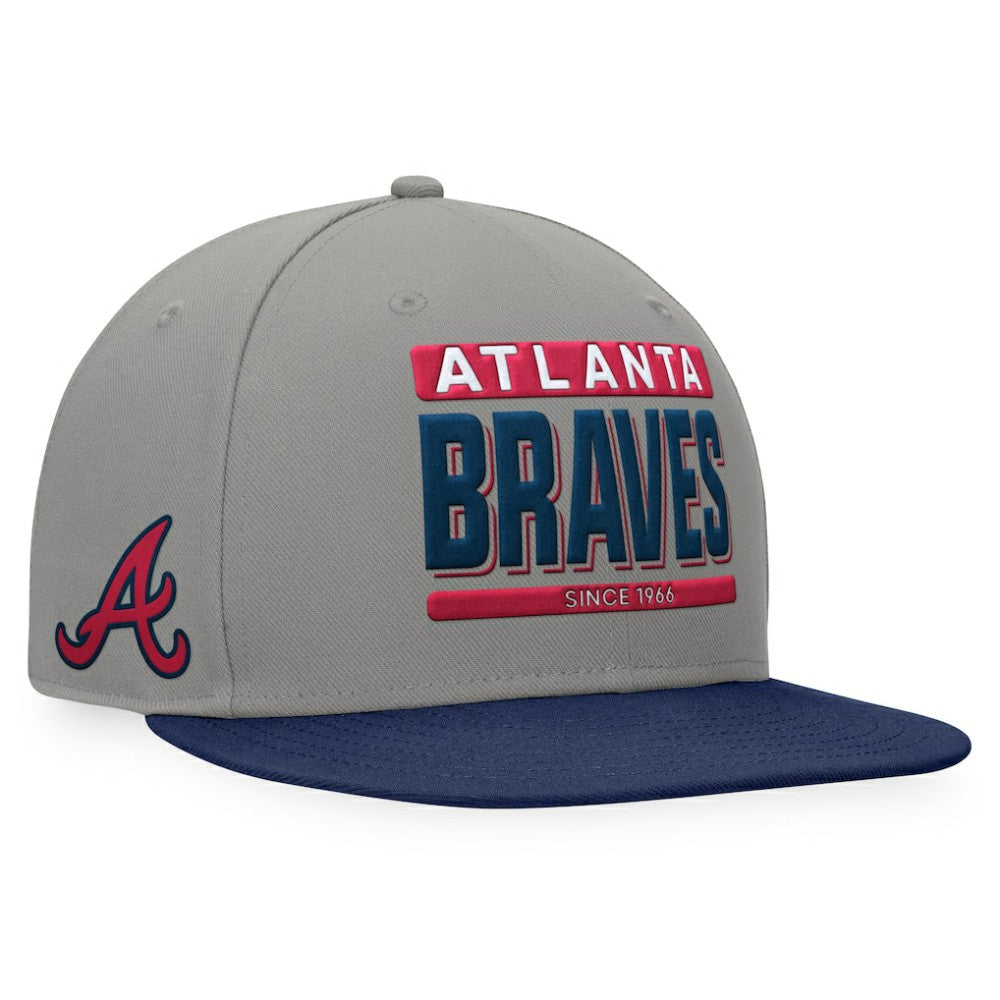 Atlanta Braves Fanatics Line Drive Two-Tone Snapback Hat - MLB Hats