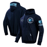 Navy Memphis Grizzlies Pro Standard Hybrid Full-Zip Hoodie | NBA