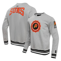 Heather Gray Phoenix Suns Pro Standard Crest Emblem Pullover Sweatshirt | NBA