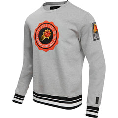 Heather Gray Phoenix Suns Pro Standard Crest Emblem Pullover Sweatshirt | NBA