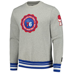 Heather Gray Philadelphia 76ers Pro Standard Crest Emblem Pullover Sweatshirt | NBA