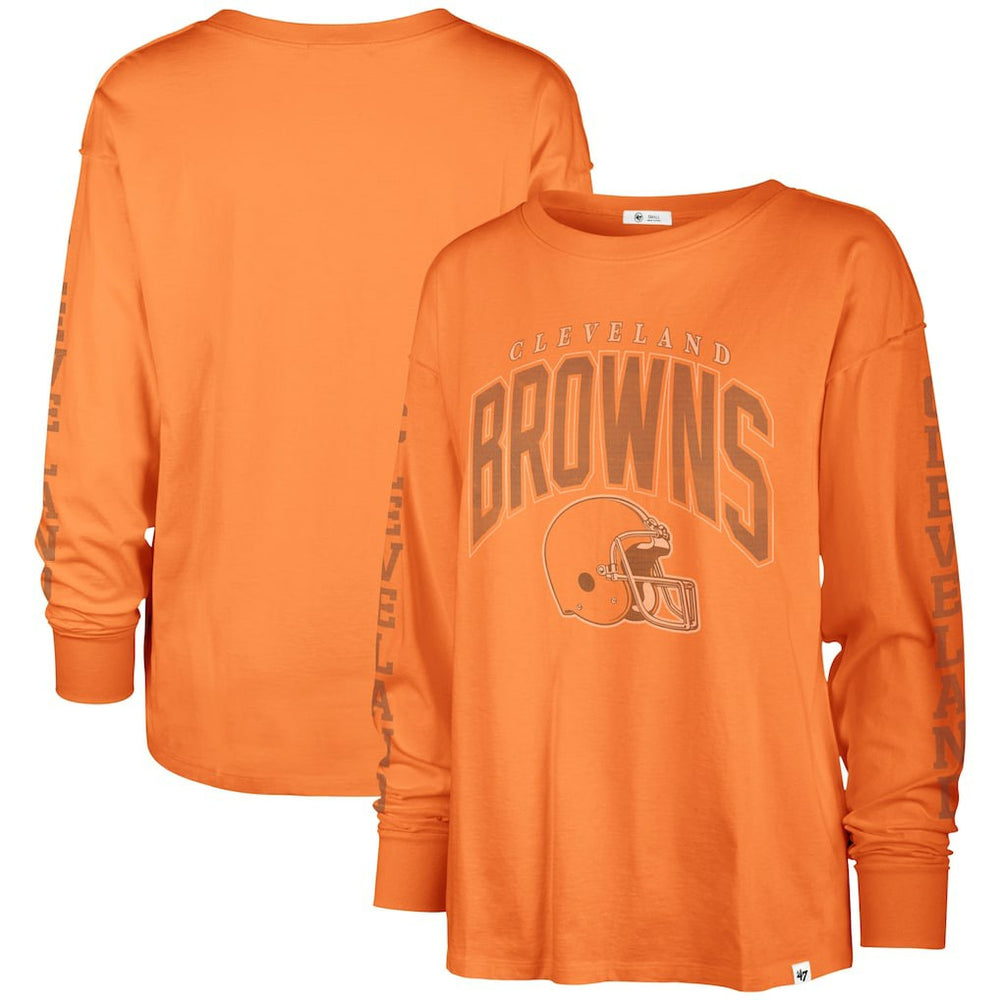 Cleveland Browns '47 Women's Tom Cat Lightweight Long Sleeve T-Shirt | NFL Hot