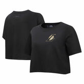 Black Los Angeles Lakers Pro Standard Women's Holiday Glam Boxy T-Shirt | NBA