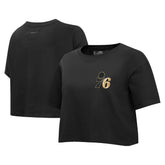 Black Philadelphia 76ers Pro Standard Women's Holiday Glam Boxy T-Shirt | NBA