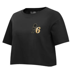 Black Philadelphia 76ers Pro Standard Women's Holiday Glam Boxy T-Shirt | NBA