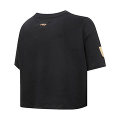 Black Brooklyn Nets Pro Standard Women's Holiday Glam Boxy T-Shirt | NBA