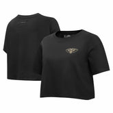 Black New Orleans Pelicans Pro Standard Women's Holiday Glam Boxy T-Shirt | NBA