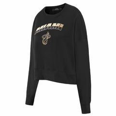 Black Miami Heat Pro Standard Women's Glam Cropped Pullover Sweatshirt - Black sale | NBA