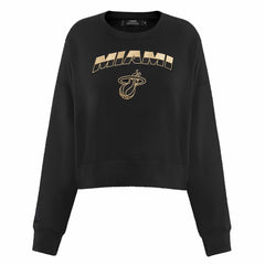 Black Miami Heat Pro Standard Women's Glam Cropped Pullover Sweatshirt - Black sale | NBA