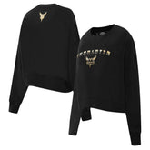 Black Charlotte Hornets Pro Standard Women's Glam Cropped Pullover Sweatshirt - Black online | NBA