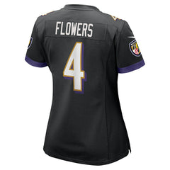 Baltimore Ravens Zay Flowers Women's Alternate Game Jersey | NFL Sale