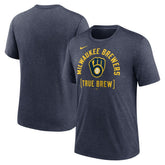 Milwaukee Brewers Nike Swing Big Tri-Blend T-Shirt - MLB T-shirts