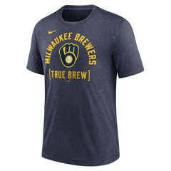 Milwaukee Brewers Nike Swing Big Tri-Blend T-Shirt - MLB T-shirts