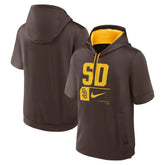 San Diego Padres Nike Tri Code Lockup Short Sleeve Pullover Hoodie - MLB Hoodies