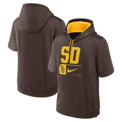 San Diego Padres Nike Tri Code Lockup Short Sleeve Pullover Hoodie - MLB Hoodies