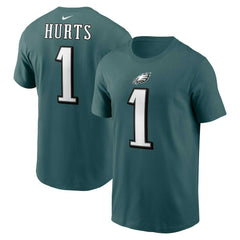 Philadelphia Eagles Jalen Hurts Player Name & Number T-Shirt | NFL New