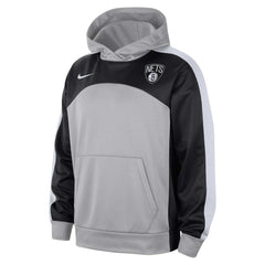Silver/Black Brooklyn Nets Authentic Starting Five Force Performance Pullover Hoodie | NBA