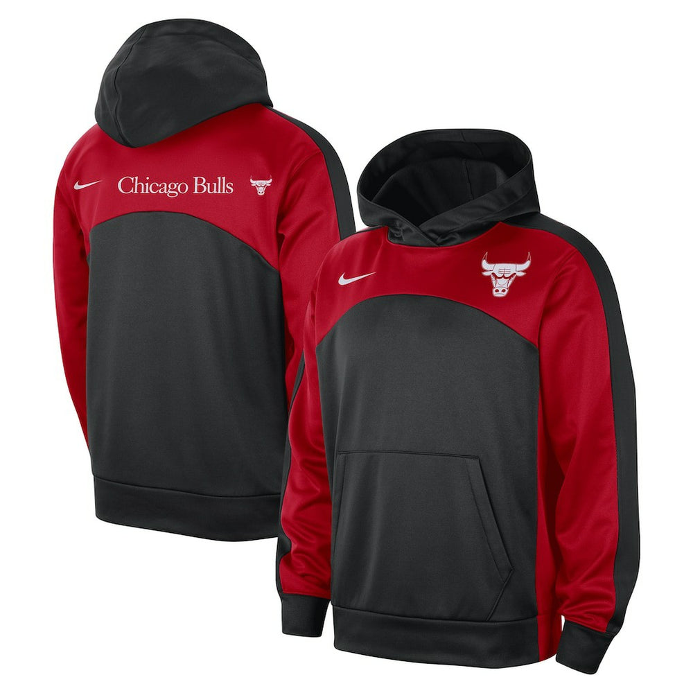 Black/Red Chicago Bulls Authentic Starting Five Force Performance Pullover Hoodie | NBA