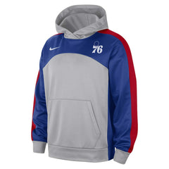 Gray/Royal Philadelphia 76ers Authentic Starting Five Force Performance Pullover Hoodie | NBA