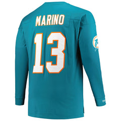 Miami Dolphins Dan Marino Big & Tall Cut & Sew Player Name & Number Long Sleeve T-Shirt | NFL On sale
