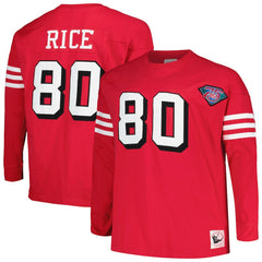 San Francisco 49ers Jerry Rice Big & Tall Cut & Sew Player Name & Number Long Sleeve T-Shirt | NFL Discount