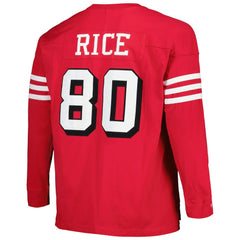 San Francisco 49ers Jerry Rice Big & Tall Cut & Sew Player Name & Number Long Sleeve T-Shirt | NFL Discount