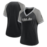 Chicago White Sox Fanatics Women's Glitz & Glam League Diva Raglan V-Neck T-Shirt - MLB T-shirts