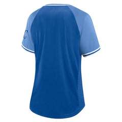 Kansas City Royals Fanatics Women's Glitz & Glam League Diva Raglan V-Neck T-Shirt - MLB T-shirts
