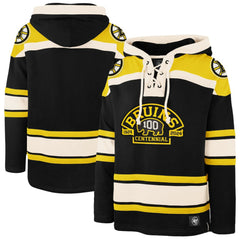 Boston Bruins '47 100th Anniversary Superior Lacer Pullover Hoodie - NHL Hoodies