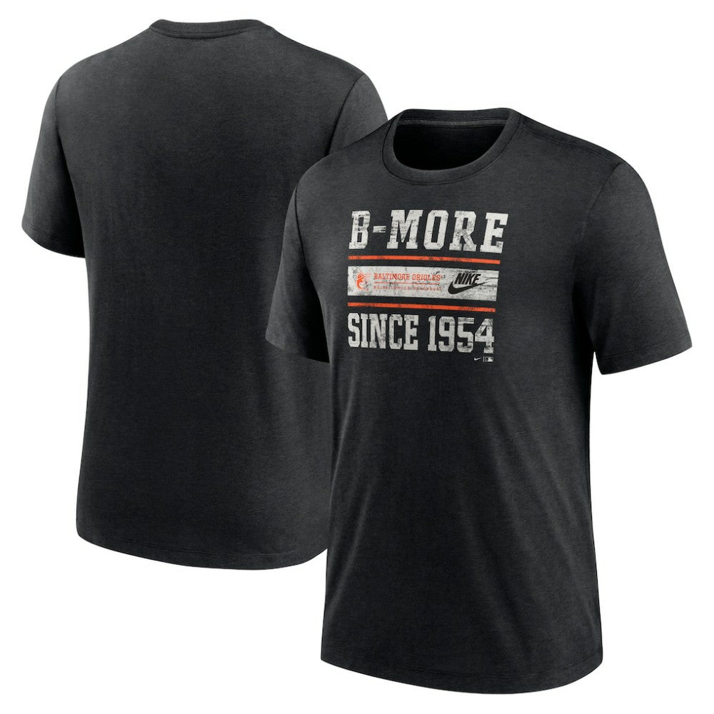Baltimore Orioles Nike Cooperstown Collection Local Stack Tri-Blend T-Shirt - MLB T-shirts