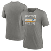 Milwaukee Brewers Nike Cooperstown Collection Local Stack Tri-Blend T-Shirt - MLB T-shirts