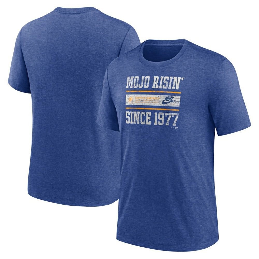 Seattle Mariners Nike Cooperstown Collection Local Stack Tri-Blend T-Shirt - MLB T-shirts