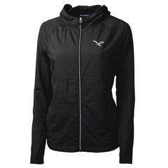 Philadelphia Eagles Cutter & Buck Women's Gridiron Classics Logo Adapt Eco Knit Hybrid Recycled Full-Zip Hoodie | NFL Near me