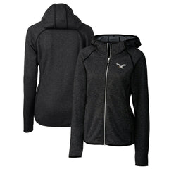 Philadelphia Eagles Cutter & Buck Women's Gridiron Classics Logo Mainsail Sweater-Knit Full-Zip Hoodie | NFL On sale