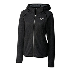 Philadelphia Eagles Cutter & Buck Women's Gridiron Classics Logo Mainsail Sweater-Knit Full-Zip Hoodie | NFL On sale