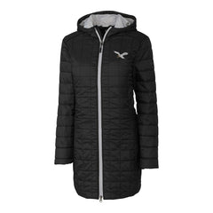 Philadelphia Eagles Cutter & Buck Women's Gridiron Classics Logo Rainier Primaloft Eco Insulated Hooded Long Coat | NFL Online