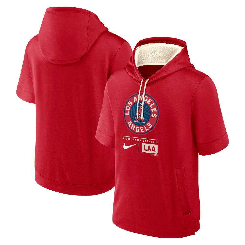 Los Angeles Angels Nike City Connect Color Block Short Sleeve Pullover Hoodie - MLB Hoodies