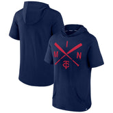 Minnesota Twins Fanatics Iconic Rebel Short Sleeve Hooded Top - MLB Tops