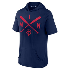 Minnesota Twins Fanatics Iconic Rebel Short Sleeve Hooded Top - MLB Tops