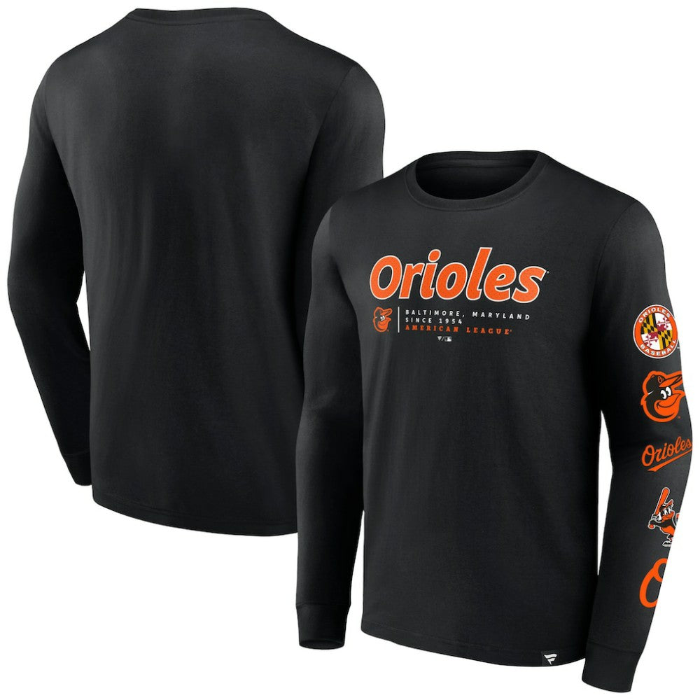 Baltimore Orioles Fanatics Strike the Goal Long Sleeve T-Shirt - MLB T-shirts